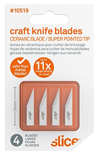 Slice 10518-CS Straight Edge Ceramic Craft Blade Knife Replacement (Pack of 24)