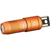 OLIGHT IMINI 2 Tiny Rechargeable Keychain Flashlight, 50 Lumens Portable Quick-Release Mini Flashlights with Magnetic Base, I