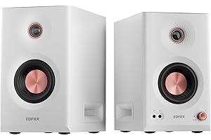 Edifier MR5 2.0 Studio Monitor Bookshelf Speakers, 110W(RMS), Hi-Res Audio, Bluetooth 6.0, 3-Way Active Design, Room Compensa