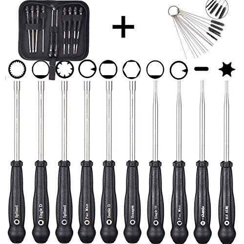 SETROVIC 10 Pcs Carburetor Adjustment Tool Kit, Tune-up Adjusting Tool Set for Common 2 Cycle Carburetor Engine, Carburetor Adjuster (10Pcs Screwdriver with A Carrying Case + Cleaning Tool)