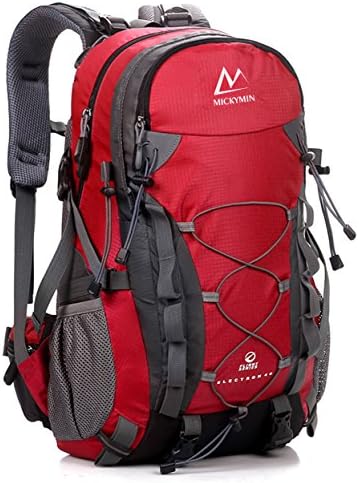 MICKYMIN Outdoor Hiking Climbing Backpack Daypacks Waterproof Mountaineering Bag 40L Unisex High-capacity Travel Red Bag