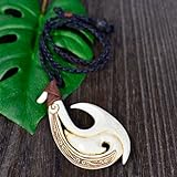 マオリ族 ボーン カービング(彫刻） ペンダント フック（ＨＯＯＫ）｜ニュージーランド｜先住民