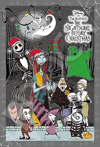 エポック社 300ピース ジグソーパズル ディズニー Nightmare Before Christmas(ナイトメア・ビフォア・クリスマス) -Season's Screaming- (26×38cm) 73-402 のり付き ヘラ付き デコレーションパーツ付き EPOCH