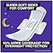 U by Kotex All-Nighter Overnight Ultra Thin Pads with Wings, Unscented, 26 Count