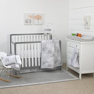 white and grey cot bedding sets