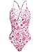 Ekouaer Womens One Piece Swimsuit Sexy Hollow Out V Neck Cross Back Monokini