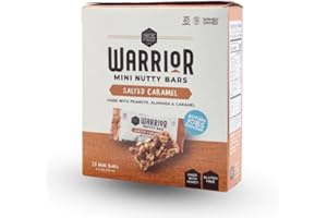 BeeFree - Mini Warrior Nutty Bar- Salted Caramel | Gluten Free Snack Bars, 10 Pack