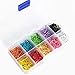 SBYURE 300 Pieces Multi-Colored Bulb Pins Metal Calabash Pins Gourd Pins Safety Pins with Stoage Box for DIY Craft Making and Clothing, 10Colors