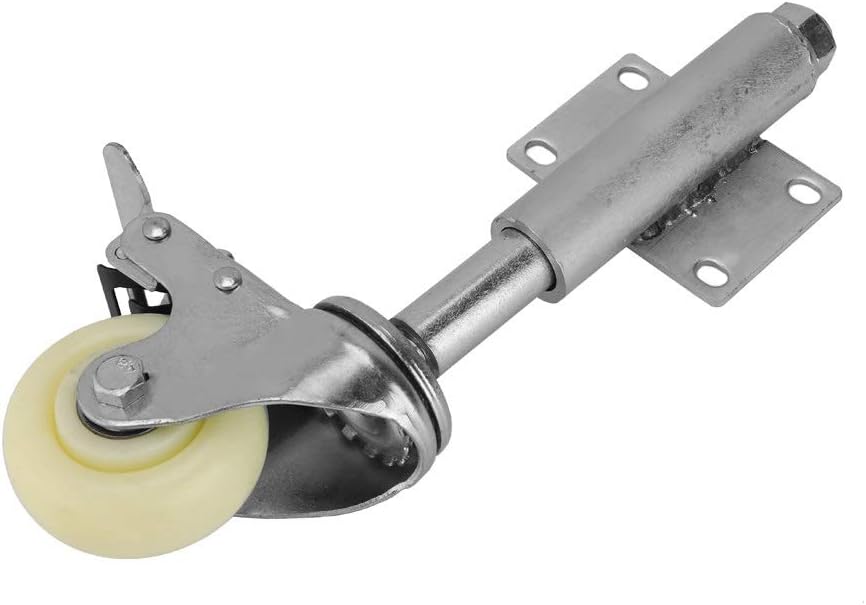 Spring Loaded Wheel - 3" Nylon Gate Wheel Spring Loaded Swivel Caster Heavy Duty Gate Caster 220lbs Load Capacity with Brake