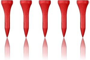 Zivisk Wooden Golf Tees 3-1/4", 2-3/4", 1-1/2" Available,100 Count (Natural Color, White, Black, Blue, Red, Pink)