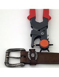 Adorox   Punzón de mano para cinturón de piel, resistente, 6 tamaños