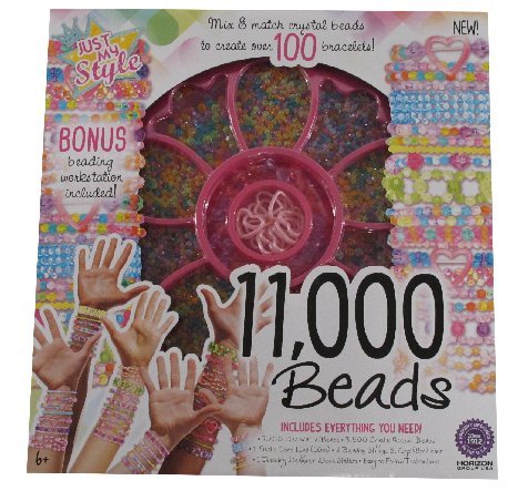 Just My Style 11,000 Beads Beading Kit with Bonus Beading Workstation