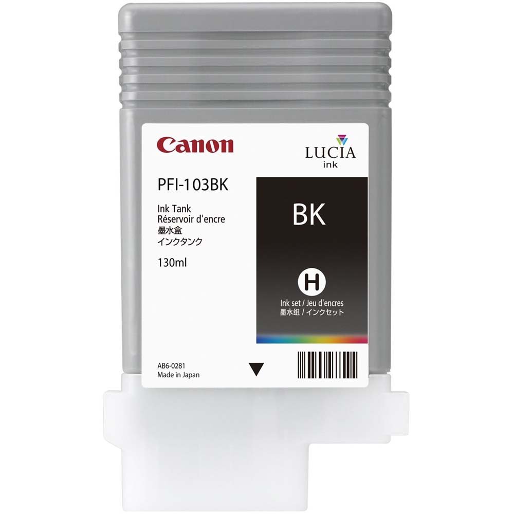 Canon 2212B001 PFI-103BK Ink Cartridges Standard Capacity 130 ml Pack of 1 Black