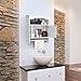  Topeakmart White Wood Bathroom Wall Mount Cabinet Toilet Medicine Storage Organizer