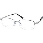 HUIHUIKK Nearsighted Metal Myopia Glasses Everyday Use Mens Womens Distance Spectacles (NOT READING GLASSES)