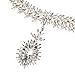 Holylove White Women Statement Necklace Chain Jewelry in Crystal Beads Gift Box-HLN0006 White