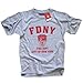 FDNY T-Shirt Crewneck New York Fire Department Athletic Tee, Gray - Large