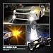 SiriusLED Super Bright White and Amber Switchback 3030 Chipset SMD LED Bulbs with Projector for Car Turn Signal Lights DRL 7440 7441 7443 7444 992