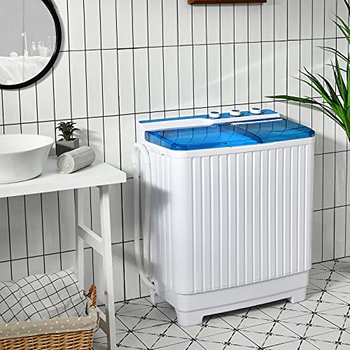 Giantex Portable Washing Machine SemiAutomatic, Twin Tub Washer and