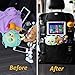 Car Seat Organizer, 2 Pcs Seatback Auto Kick Mat Back Seat Protector for Kids with Multi Storage Pocket for Touch Screen Tablet Holder Bottle Drink Toys(Black, 2 Pack)
