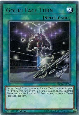 Gouki Face Turn - FLOD-EN056 - Rare - 1st Edition - Flames of Destruction