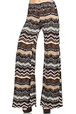 ColorMC Women's Plus Size Self-Banded Palazzo Long Knit Wide Leg Pants