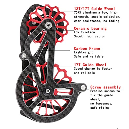 NMVB Carbon Bicycle Rear Derailleur Sucastle 13T/17T Ceramics