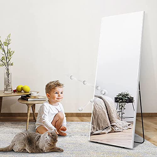 Brisafe Full Length Floor Shatterproof Mirror, 59" × 20", Large Soft