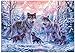 5D DIY Full Beads Crystal Diamond Rhinestone Painting By Number Cross Stitch Embroidery DIY Craft Wolf Family (20x30)CM