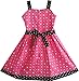 Sunny Fashion Girls Dress Heart Print Pink Size 7-8