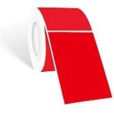 STARLIBOO 250 Red 2*3 Inch Rectangle Removable Writable Color Coding Labels, Name Tag Stickers, File Folder Labels
