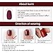 Laza 96 Pcs Colorful Fake Nails 4 Pack Coffin Ballet Purplish Red Madder Prune Mulberry Full Cover Medium Matte Artificial Acrylic Nails - Carmine Rose