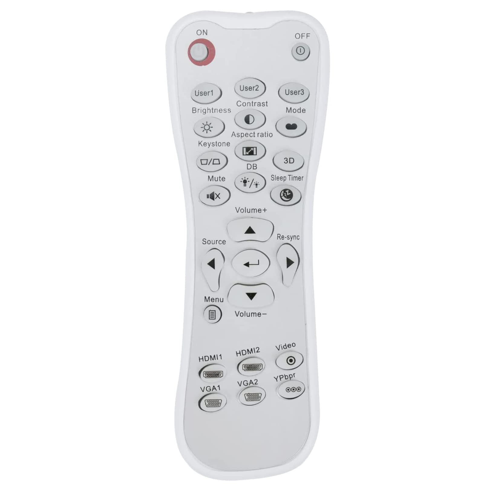 VINABTY Replacement Projector Remote Control Fit for Optoma HD28HDR HD39HDR GT5000+ HD26-LV BR-3069B HD141X HD25E GT1080 GT1080E GT1070X HD131XE UHD300X HD50-WHD BR-3060B HD33 BR-3061B HD3300 HD131XW