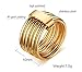 VNOX Stainless Steel Wrap Ring for Women Wedding Promise Engagement,Gold