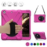 Silicone Case for iPad Mini3 2 1,BRAECN 3 in 1 Heavy Duty Prevent Fall Off Tablet Protect Cover for Apple iPad Mini1 2 3 Retina Protector Hand Strap Case