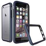 iPhone 6s Plus Case [Dark Blue] RhinoShield CrashGuard Bumper [11 Ft Drop Tested] No Bulk [EggDrop Technology] Thin Lightweight Protection [Includes Back Transparent Skin] Also fits iPhone 6 Plus