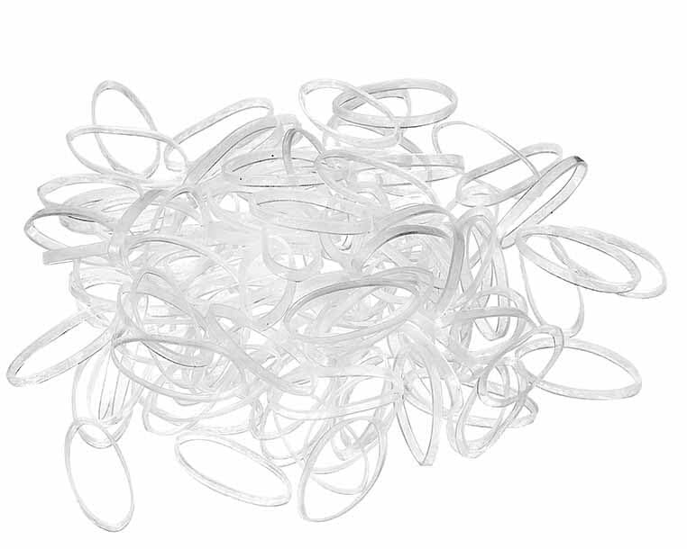 Mytoptrendz® Small Tiny Clear Neoprene Elastic Rubber Bands Transparent Polyurethane Rubber bands-2cm