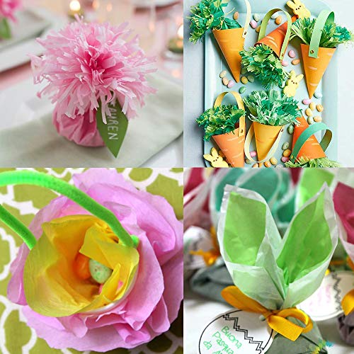 image for windiy Supa 160 Sheets 8 Easter Day Multicolor Tissue Paper Bulk Wrapp