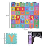 Alfombra Puzzle Letras y Números Alfabeto Goma Espuma para Niños 31x31cm