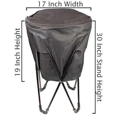 Collapsible Insulated Standing Cooler - Portable Folding Ice Tub w/Travel Carry Bag by bogo Brands