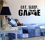 Eat Sleep Game Version 101 Gamer Video Game Decal Sticker Wall Boy Girl Teen Child Sport Fight