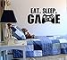 Eat Sleep Game Version 101 Gamer Video Game Decal Sticker Wall Boy Girl Teen Child Sport Fight