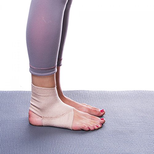 BraceAbility Elastic Ankle Brace Foot Support Protection Bandage to