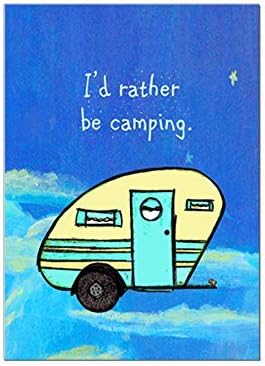 Rather Be Camping 5x7 inch Decor Art Print by Pithitude