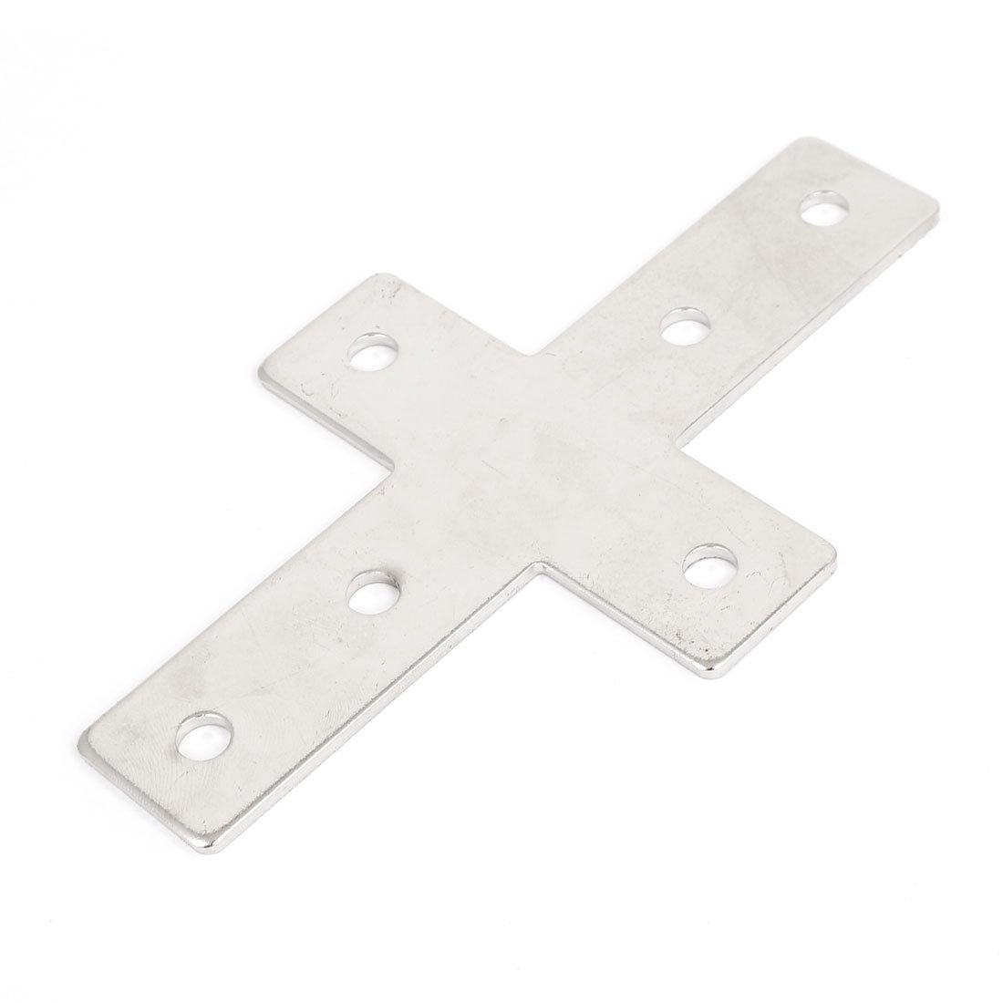 sourcingmap 145mmx85mm Cross Shaped Metal Flat Plate Corner Brace Angle Bracket