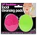 S&T INC. Lil' Scrubbies Facial Cleansing Brush and Deep Pore Cleanser for All Skin Types, Pink/Lime, 2 Count (Pack of 1)