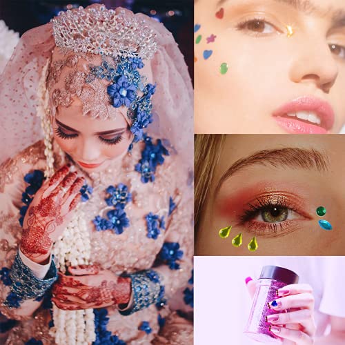 FADIKX 3650Pcs Gem Stickers Self Adhesive Jewel for Crafts Sparkly Flatback Rhinestone Stickers Crystal Sticker for Kids DIY,Assorted Size