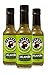 Cranky Rooster Jalapeno Small Batch Crafted Crushed Pepper Medium Hot Sauce/Set of 3/5 Fl.oz each