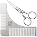 Beard Shaping Tool and Scissors Kit, Shaper and Styling Template Comb by BeardZ
