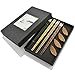 DineAsia CCH01/A Multicolored Stone Age Reusable Wooden Chopsticks & Leaf Shape Rests Complete Gift Set - Pack of 4